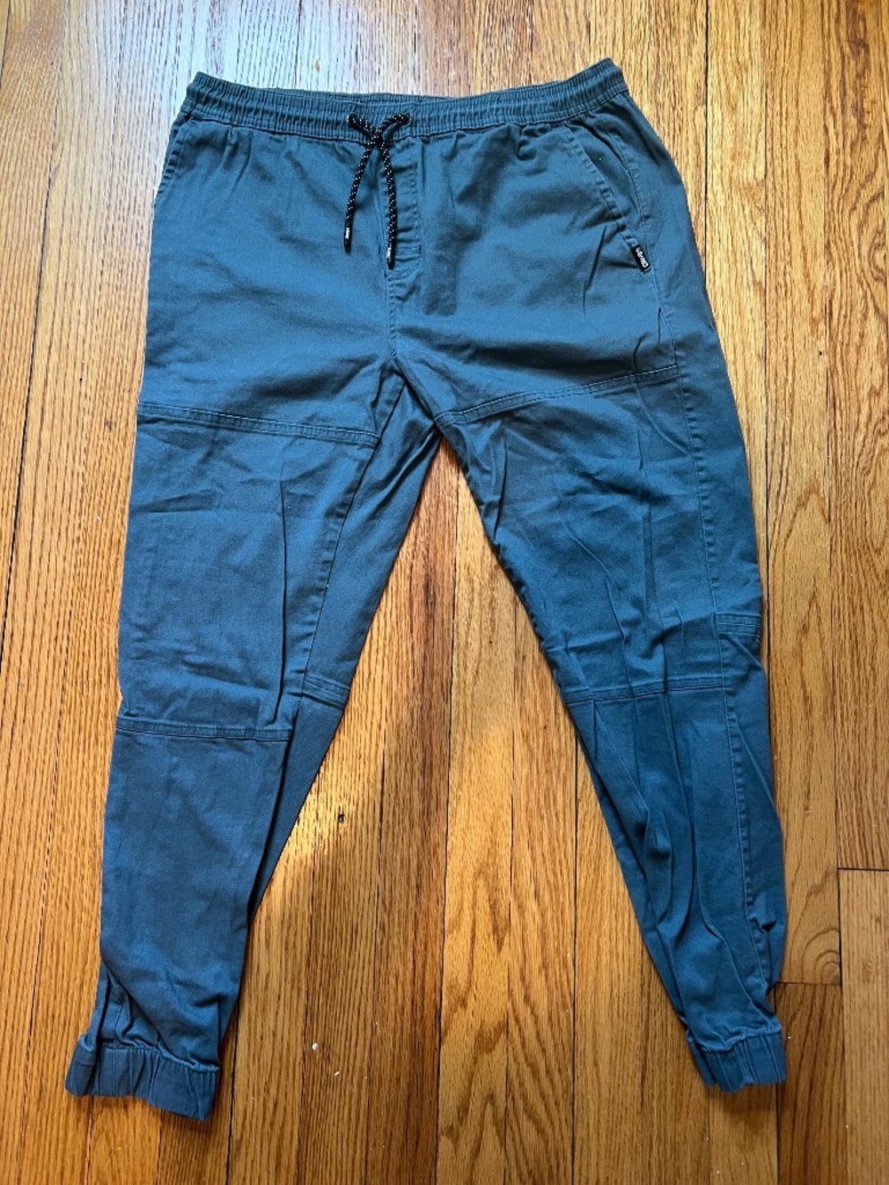 Tony Hawk Jogger Pants Men's Large Gray Drawstring Elastic Waist 32x30 Cotton
